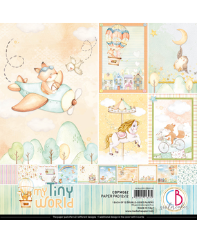 Ciao Bella Papercrafting My Tiny World 12x12 Inch Paper Pad (CBPM062) Ciao Bella Papercrafting My Tiny World 12x12 Inch Paper Pad (CBPM062)