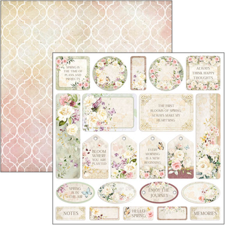 Ciao Bella Papercrafting Blooming 12x12 Inch Patterns Pad (CBT066) Ciao Bella Papercrafting Blooming 12x12 Inch Patterns Pad (CBT066)