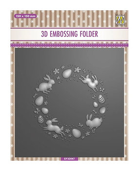 Nellie Snellen Easter Wreath 3D Embossing Folder (EF3D067)