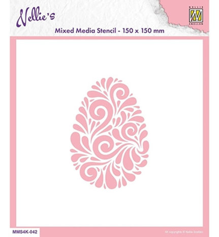 Nellie Snellen Doodle Egg Masking Stencil (MMS4K-042)