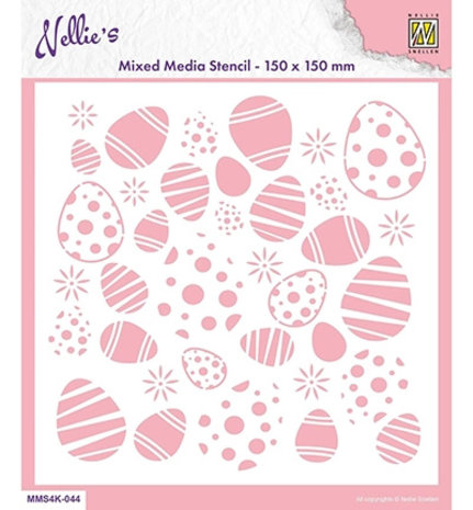 Nellie Snellen Easter Eggs Background Masking Stencil (MMS4K-044) Nellie Snellen Easter Eggs Background Masking Stencil (MMS4K-044)