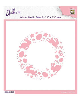 Nellie Snellen Easter Wreath Masking Stencil (MMS4K-045)