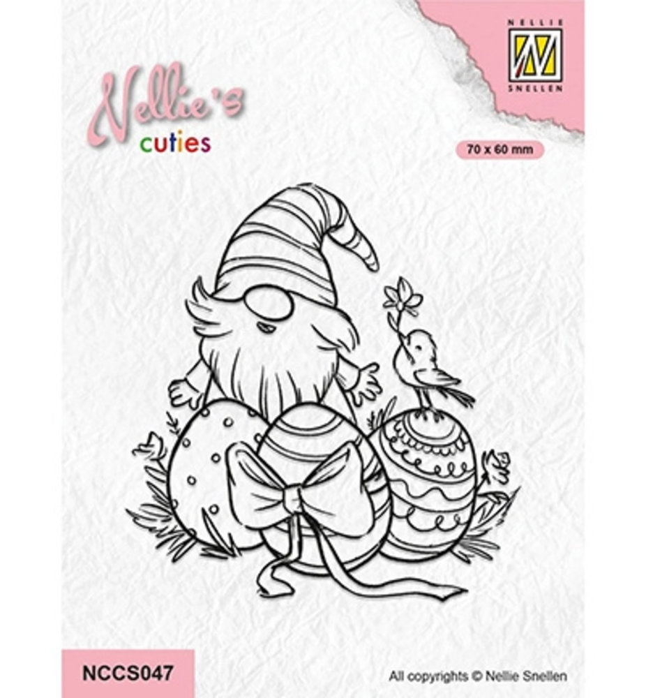 Nellie Snellen Clear Stamp Easter Gnome with Little Birdy (NCCS047)