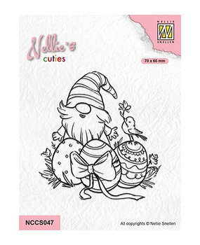 Nellie Snellen Clear Stamp Easter Gnome with Little Birdy (NCCS047) Nellie Snellen Clear Stamp Easter Gnome with Little Birdy (NCCS047)