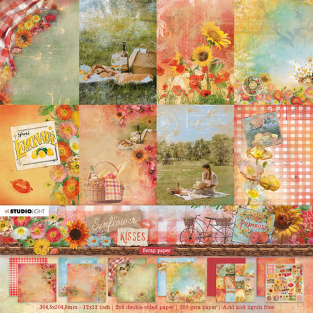 Studio Light Sunflower Kisses 12x12 Inch Paper Pack (SL-SK-PS27)