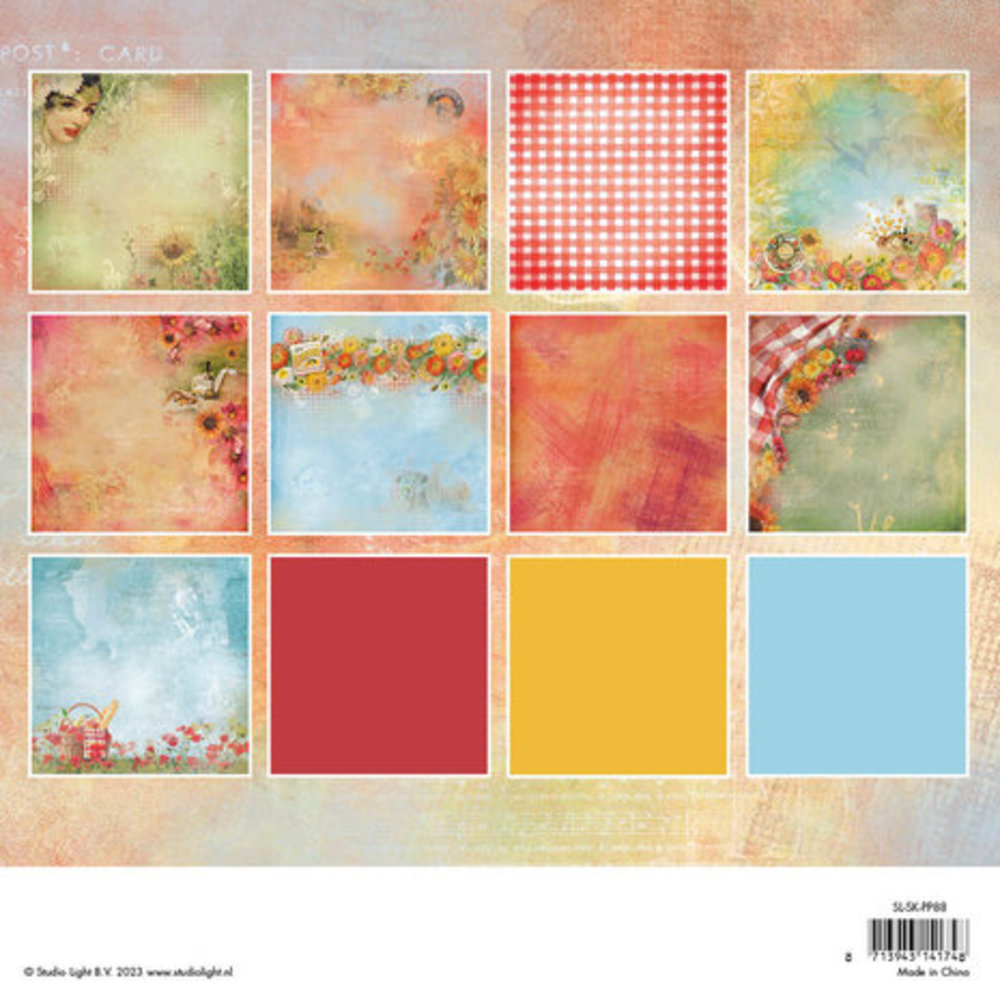 Studio Light Sunflower Kisses 8x8 Inch Paper Pad Backgrounds (SL-SK-PP88) Studio Light Sunflower Kisses 8x8 Inch Paper Pad Backgrounds (SL-SK-PP88)