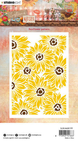 Studio Light Sunflower Kisses Masking Stencil Sunflower Pattern (SL-SK-MASK199) Studio Light Sunflower Kisses Masking Stencil Sunflower Pattern (SL-SK-MASK199)