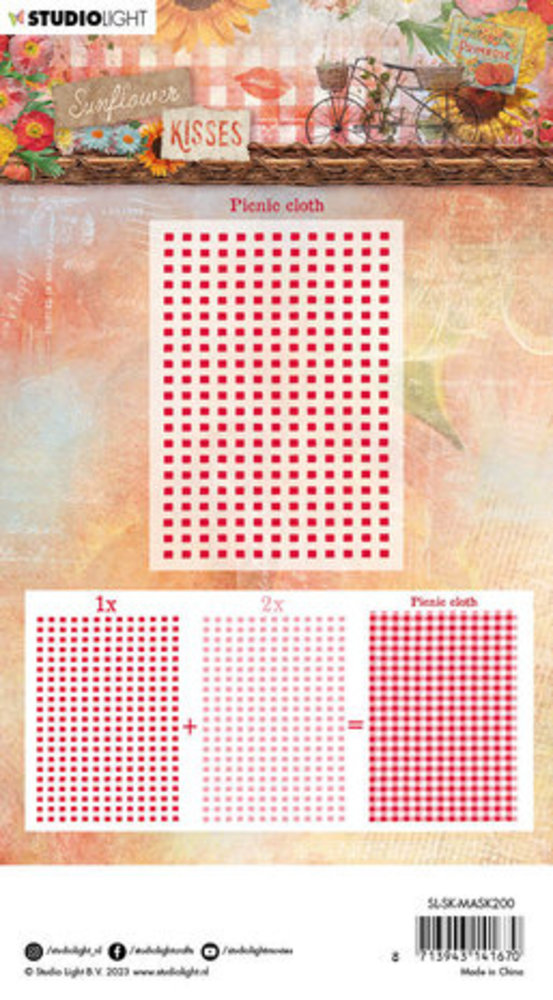 Studio Light Sunflower Kisses Masking Stencil Picnic Cloth (SL-SK-MASK200)