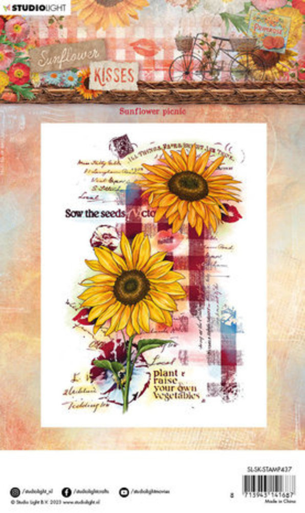 Studio Light Sunflower Kisses Clear Stamp Sunflower Picnic (SL-SK-STAMP437) Studio Light Sunflower Kisses Clear Stamp Sunflower Picnic (SL-SK-STAMP437)