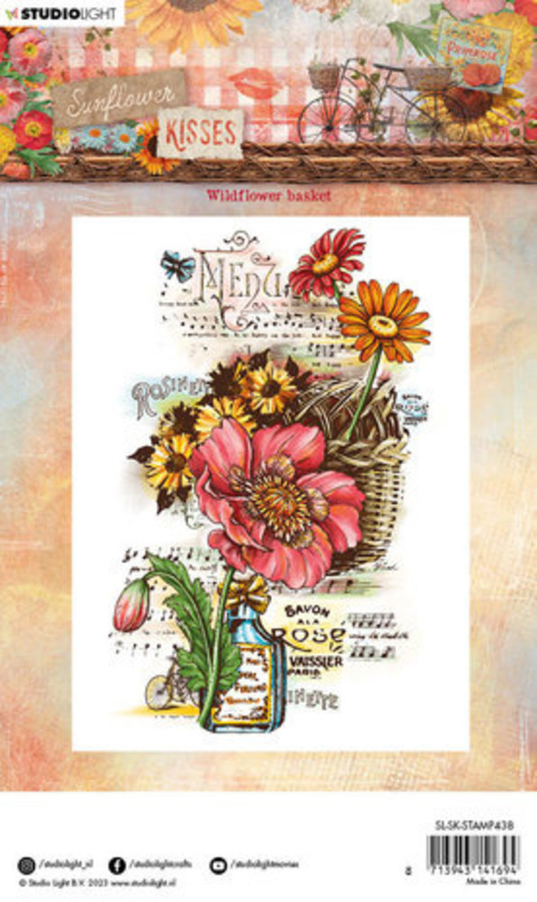 Studio Light Sunflower Kisses Clear Stamp Wildflower Basket (SL-SK-STAMP438) Studio Light Sunflower Kisses Clear Stamp Wildflower Basket (SL-SK-STAMP438)