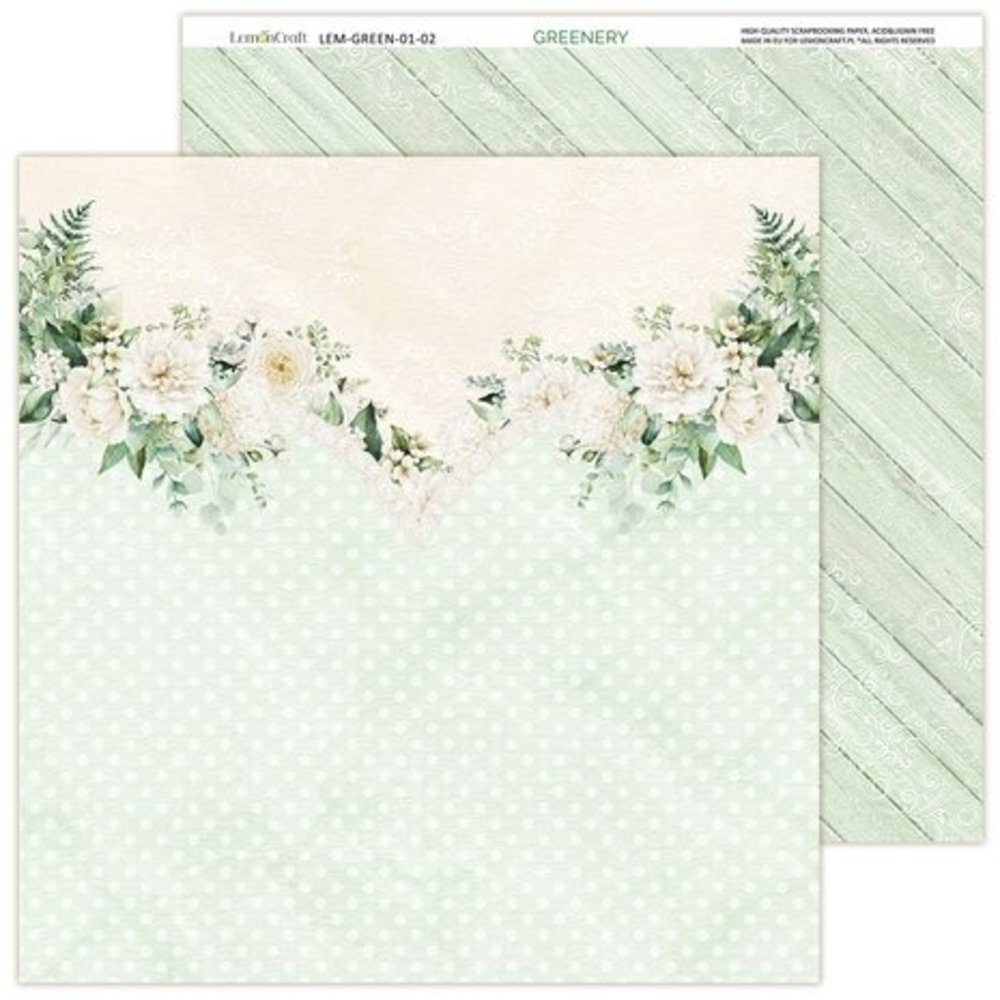 LemonCraft Greenery 12x12 Inch Paper Pad (LEM-GREEN-01) LemonCraft Greenery 12x12 Inch Paper Pad (LEM-GREEN-01)