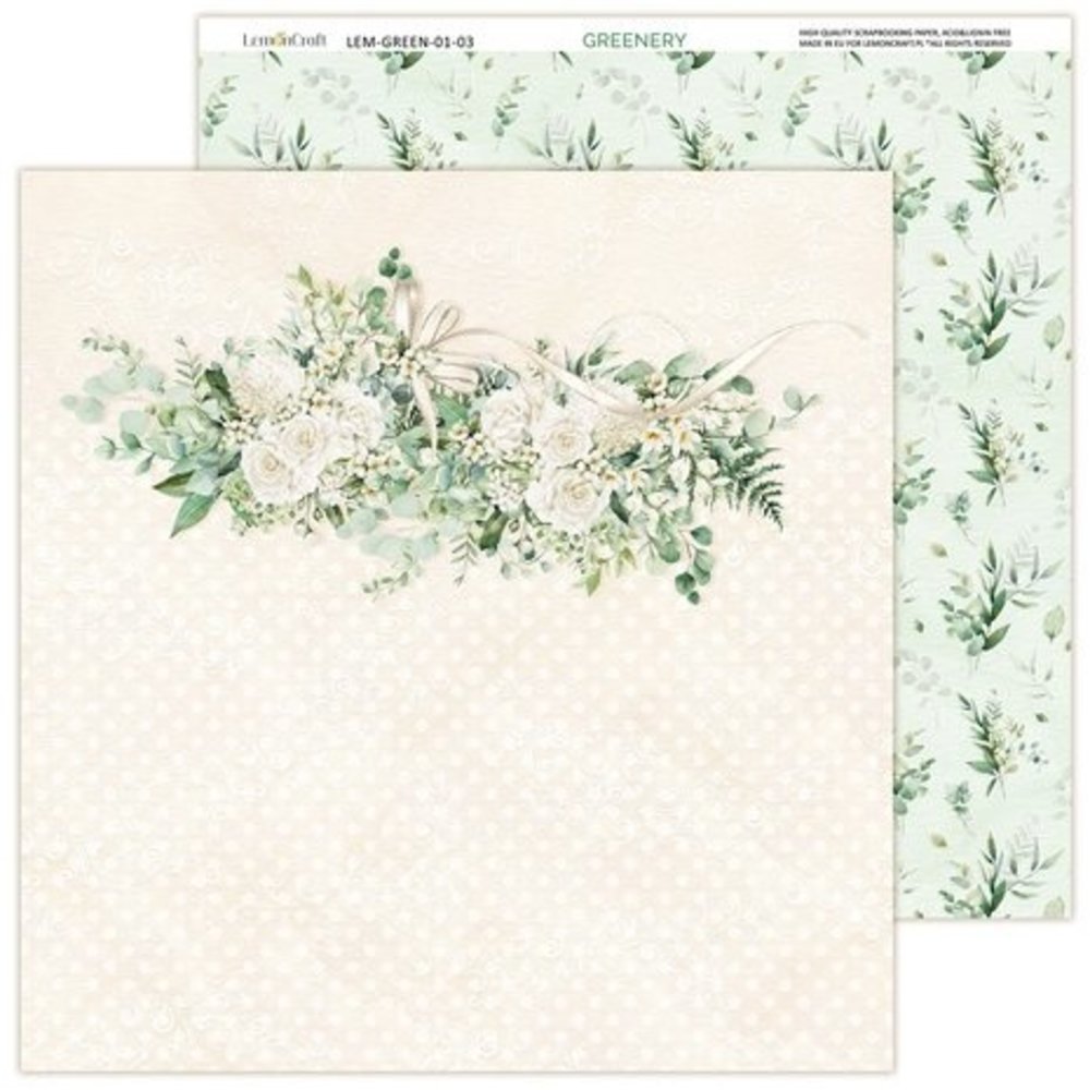 LemonCraft Greenery 12x12 Inch Paper Pad (LEM-GREEN-01) LemonCraft Greenery 12x12 Inch Paper Pad (LEM-GREEN-01)