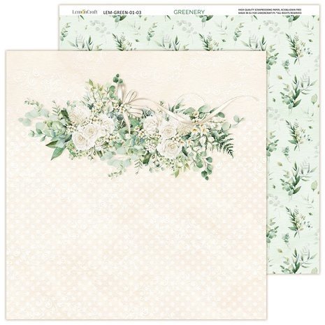 LemonCraft Greenery 12x12 Inch Paper Pad (LEM-GREEN-01) LemonCraft Greenery 12x12 Inch Paper Pad (LEM-GREEN-01)
