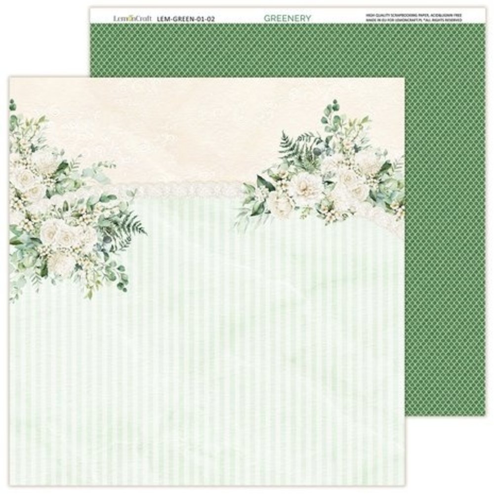 LemonCraft Greenery 12x12 Inch Paper Pad (LEM-GREEN-01) LemonCraft Greenery 12x12 Inch Paper Pad (LEM-GREEN-01)