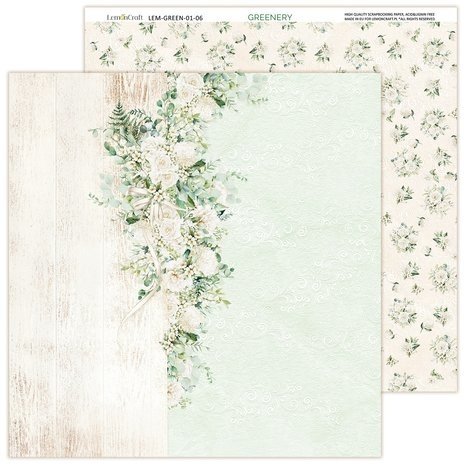 LemonCraft Greenery 12x12 Inch Paper Pad (LEM-GREEN-01) LemonCraft Greenery 12x12 Inch Paper Pad (LEM-GREEN-01)