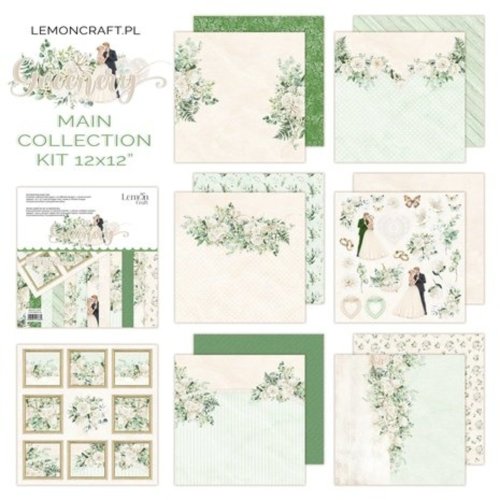 LemonCraft Greenery 12x12 Inch Paper Pad (LEM-GREEN-01) LemonCraft Greenery 12x12 Inch Paper Pad (LEM-GREEN-01)