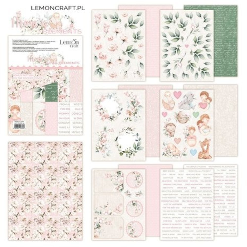 LemonCraft Mums' Love Elements 6x8 Inch Paper Pad (LEM-MUMS-04) LemonCraft Mums' Love Elements 6x8 Inch Paper Pad (LEM-MUMS-04)