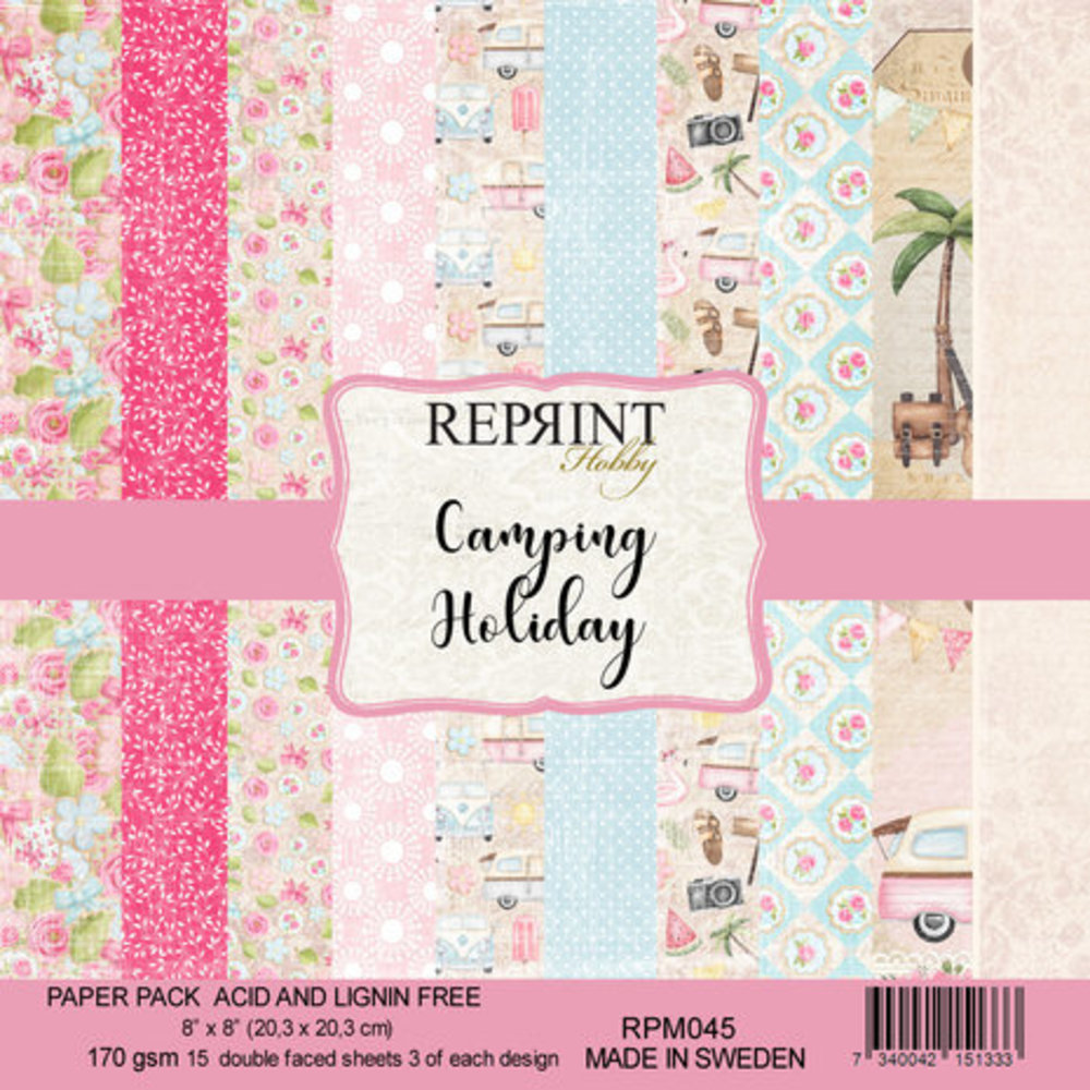 Reprint Camping Holiday 8x8 Inch Paper Pack (RPM045) Reprint Camping Holiday 8x8 Inch Paper Pack (RPM045)
