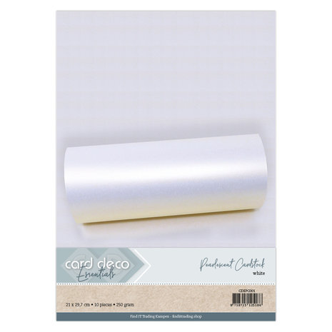 Card Deco Pearlescent Cardstock A4 White (CDEPC001) Card Deco Pearlescent Cardstock A4 White (CDEPC001)