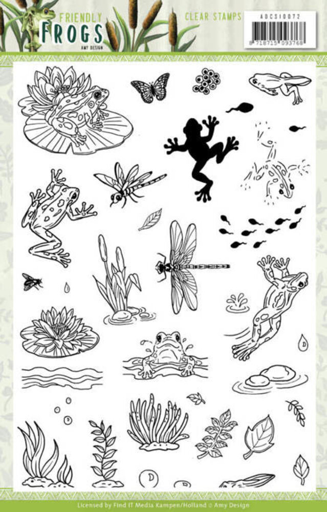 Amy Design Friendly Frogs Clear Stamp Set (ADCS10072) Amy Design Friendly Frogs Clear Stamp Set (ADCS10072)