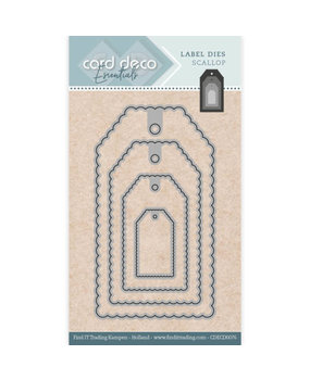 Card Deco Snijmal Label Dies Scallop (CDECD0076) Card Deco Snijmal Label Dies Scallop (CDECD0076)