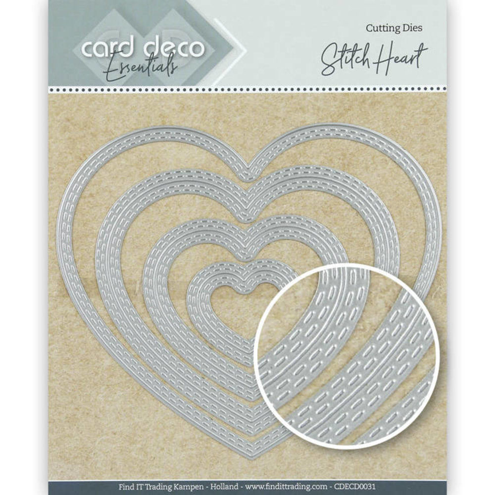 Card Deco Snijmal Stitch Heart (CDECD0031) Card Deco Snijmal Stitch Heart (CDECD0031)
