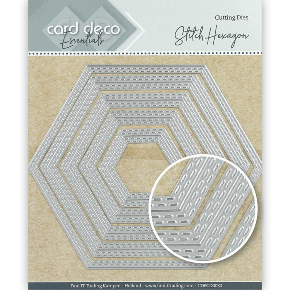 Card Deco Snijmal Stitch Hexagon (CDECD0030)