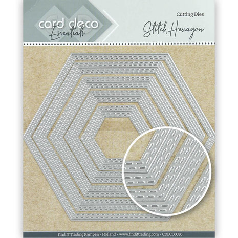 Card Deco Snijmal Stitch Hexagon (CDECD0030)