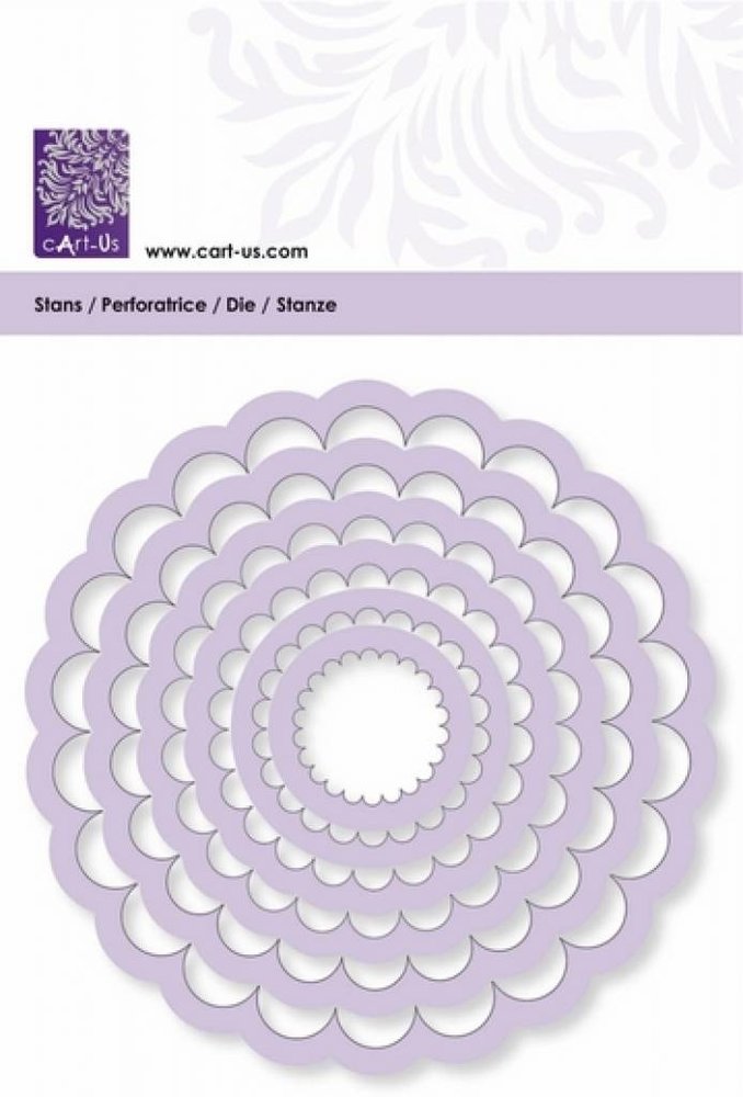 Cart-Us Stans & Embossingsmal Frame Rond Scalloped (001856/0102) Cart-Us Stans & Embossingsmal Frame Rond Scalloped (001856/0102)