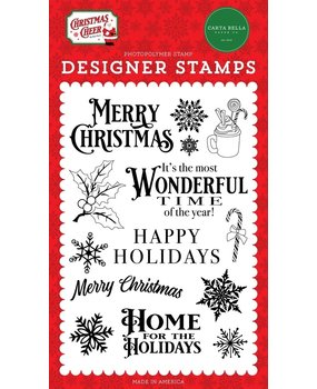 Carta Bella Christmas Cheer Most Wonderful Time Clear Stamps (CBCHR141043) Carta Bella Christmas Cheer Most Wonderful Time Clear Stamps (CBCHR141043)