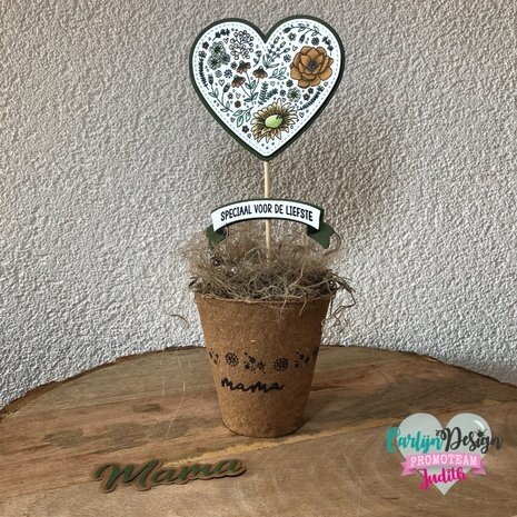 Carlijn Design Snijmallen Bloemenhart Banner (CDSN-0219)