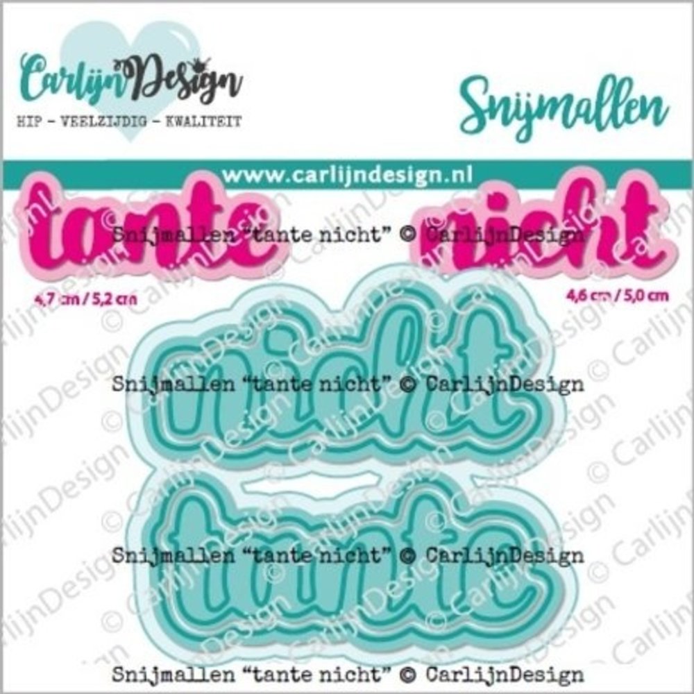 Carlijn Design Snijmallen Tante Nicht (CDSN-0221) Carlijn Design Snijmallen Tante Nicht (CDSN-0221)