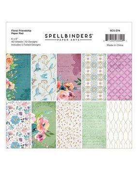 Spellbinders Floral Friendship 6x6 Inch Paper Pad (SCS-274) Spellbinders Floral Friendship 6x6 Inch Paper Pad (SCS-274)