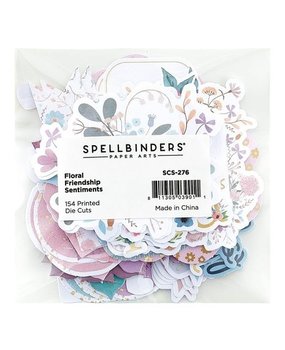 Spellbinders Floral Friendship Printed Die Cut Sentiments (SCS-276)