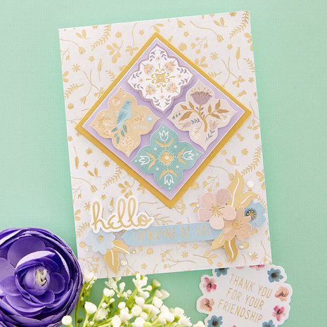 Spellbinders Floral Friendship Printed Die Cut Sentiments (SCS-276)