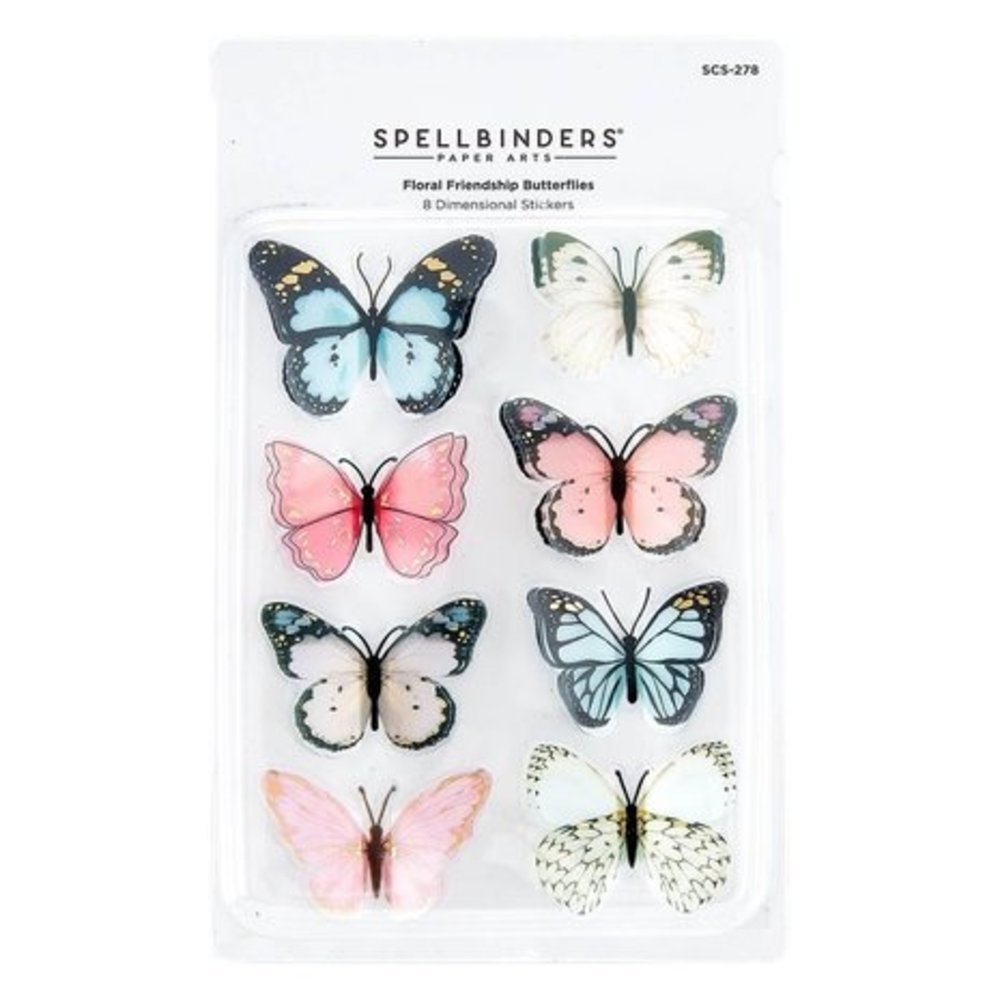 Spellbinders Floral Friendship Dimensional Stickers Butterfly (SCS-278)