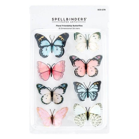 Spellbinders Floral Friendship Dimensional Stickers Butterfly (SCS-278)