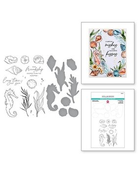 Spellbinders Seahorse Kisses Seahorse Garden Clear Stamp & Die Set (SDS-182) Spellbinders Seahorse Kisses Seahorse Garden Clear Stamp & Die Set (SDS-182)