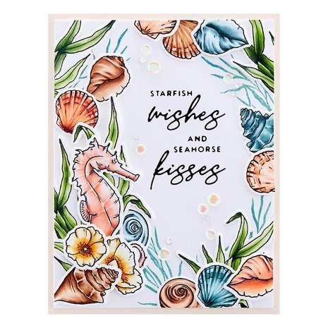 Spellbinders Seahorse Kisses Seahorse Garden Clear Stamp & Die Set (SDS-182) Spellbinders Seahorse Kisses Seahorse Garden Clear Stamp & Die Set (SDS-182)