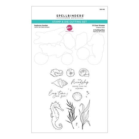 Spellbinders Seahorse Kisses Seahorse Garden Clear Stamp & Die Set (SDS-182) Spellbinders Seahorse Kisses Seahorse Garden Clear Stamp & Die Set (SDS-182)