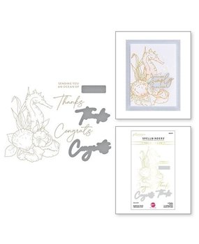 Spellbinders Seahorse Kisses Seahorse Floral Glimmer Hot Foil Plate & Die Set (GLP-371) Spellbinders Seahorse Kisses Seahorse Floral Glimmer Hot Foil Plate & Die Set (GLP-371)