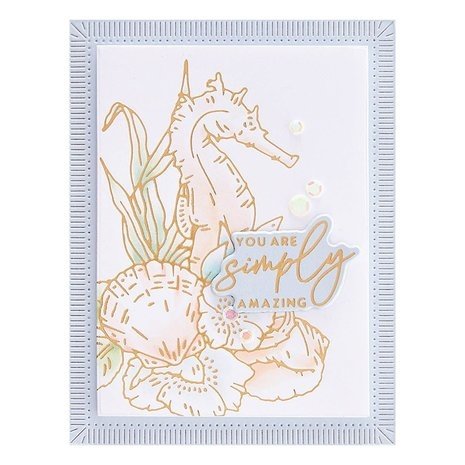 Spellbinders Seahorse Kisses Seahorse Floral Glimmer Hot Foil Plate & Die Set (GLP-371) Spellbinders Seahorse Kisses Seahorse Floral Glimmer Hot Foil Plate & Die Set (GLP-371)