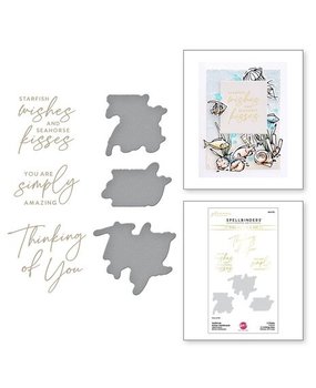 Spellbinders Seahorse Kisses Sentiments Glimmer Hot Foil Plate & Die Set (GLP-372) Spellbinders Seahorse Kisses Sentiments Glimmer Hot Foil Plate & Die Set (GLP-372)
