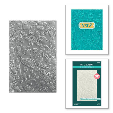 Spellbinders Stylish Ovals Beautiful Butterflies 3D Embossing Folder (E3D-055) Spellbinders Stylish Ovals Beautiful Butterflies 3D Embossing Folder (E3D-055)