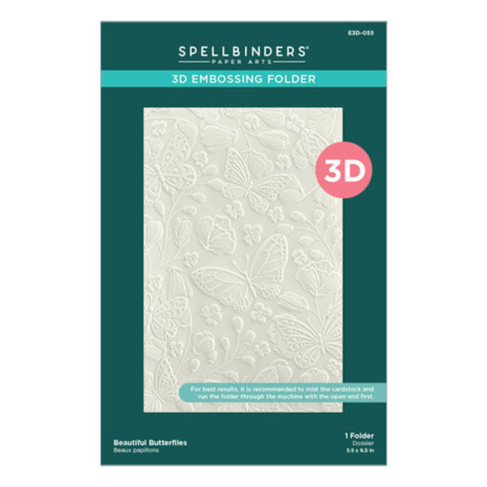 Spellbinders Stylish Ovals Beautiful Butterflies 3D Embossing Folder (E3D-055) Spellbinders Stylish Ovals Beautiful Butterflies 3D Embossing Folder (E3D-055)