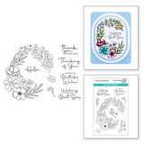 Spellbinders Stylish Ovals Birthday Wishes Clear Stamp (STP-180)