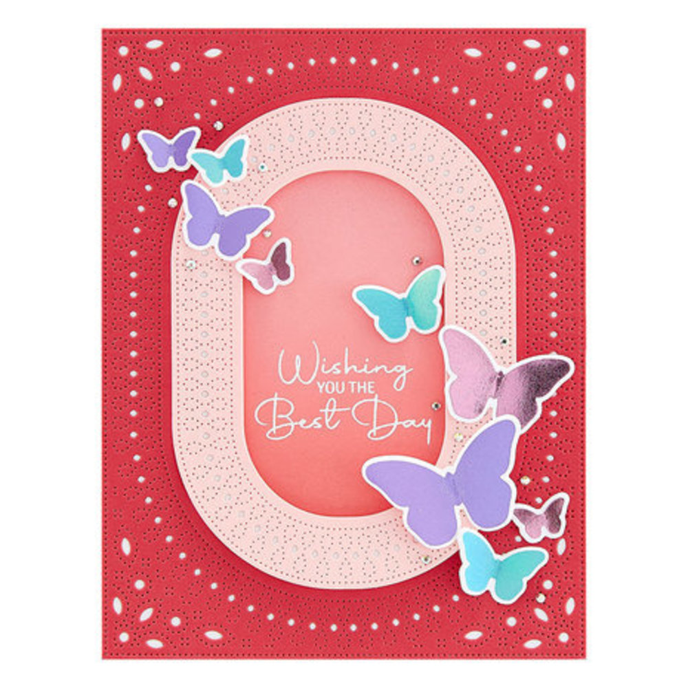 Spellbinders Stylish Ovals Fluttering By Glimmer Hot Foil Plate & Die Set (GLP-376) Spellbinders Stylish Ovals Fluttering By Glimmer Hot Foil Plate & Die Set (GLP-376)