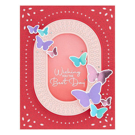 Spellbinders Stylish Ovals Fluttering By Glimmer Hot Foil Plate & Die Set (GLP-376) Spellbinders Stylish Ovals Fluttering By Glimmer Hot Foil Plate & Die Set (GLP-376)