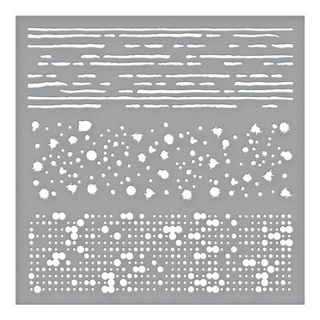 Spellbinders Bibi's Hummingbirds Textures Stencil (STN-040) Spellbinders Bibi's Hummingbirds Textures Stencil (STN-040)