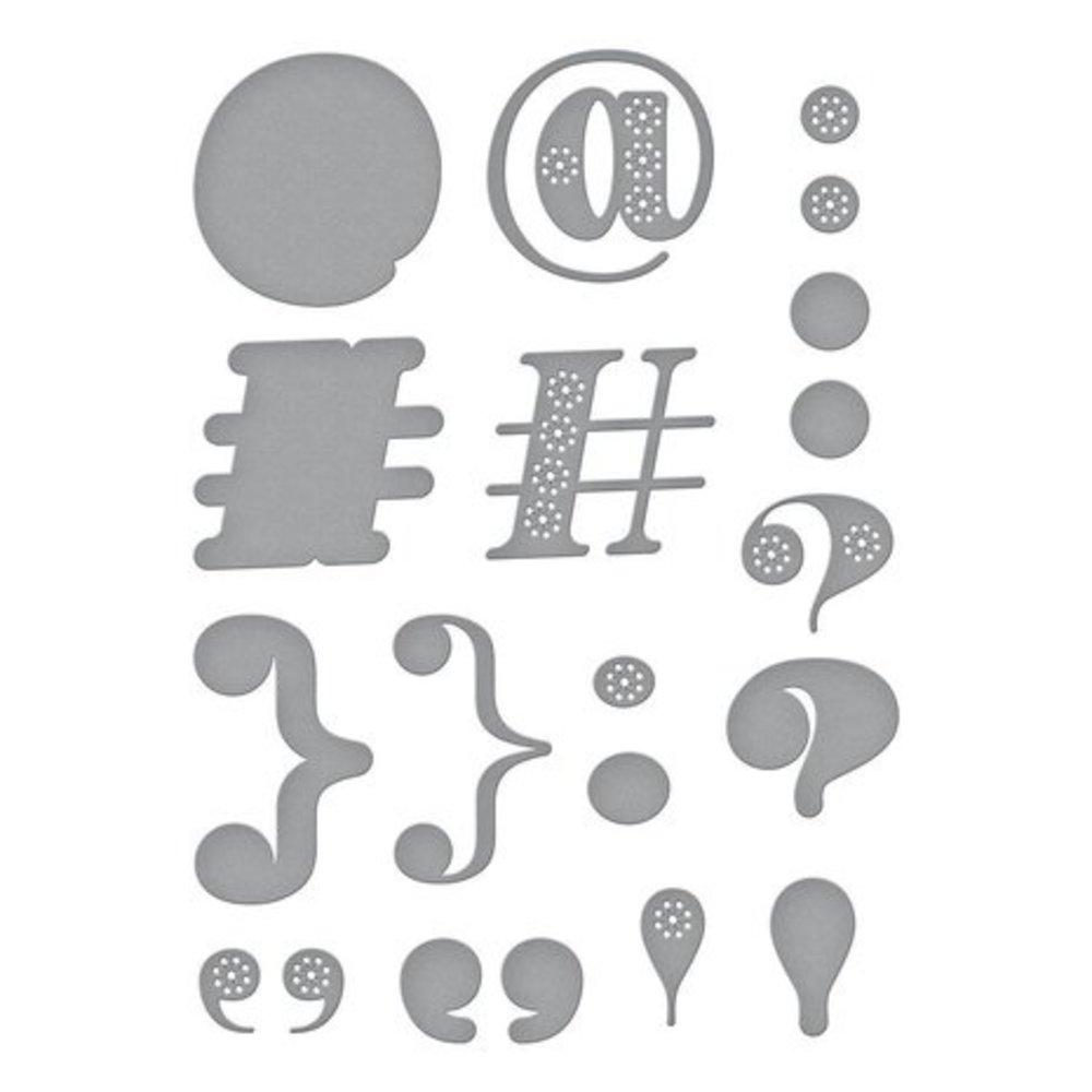 Spellbinders Stitched Punctuation and Symbols Dies (S5-577)